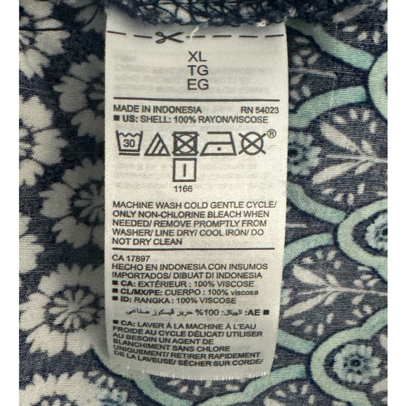 Women's Old Navy Palm Leaf Tank Sz XL - Picture 6 of 10